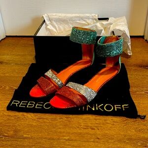 Rebecca Minkoff sandals.